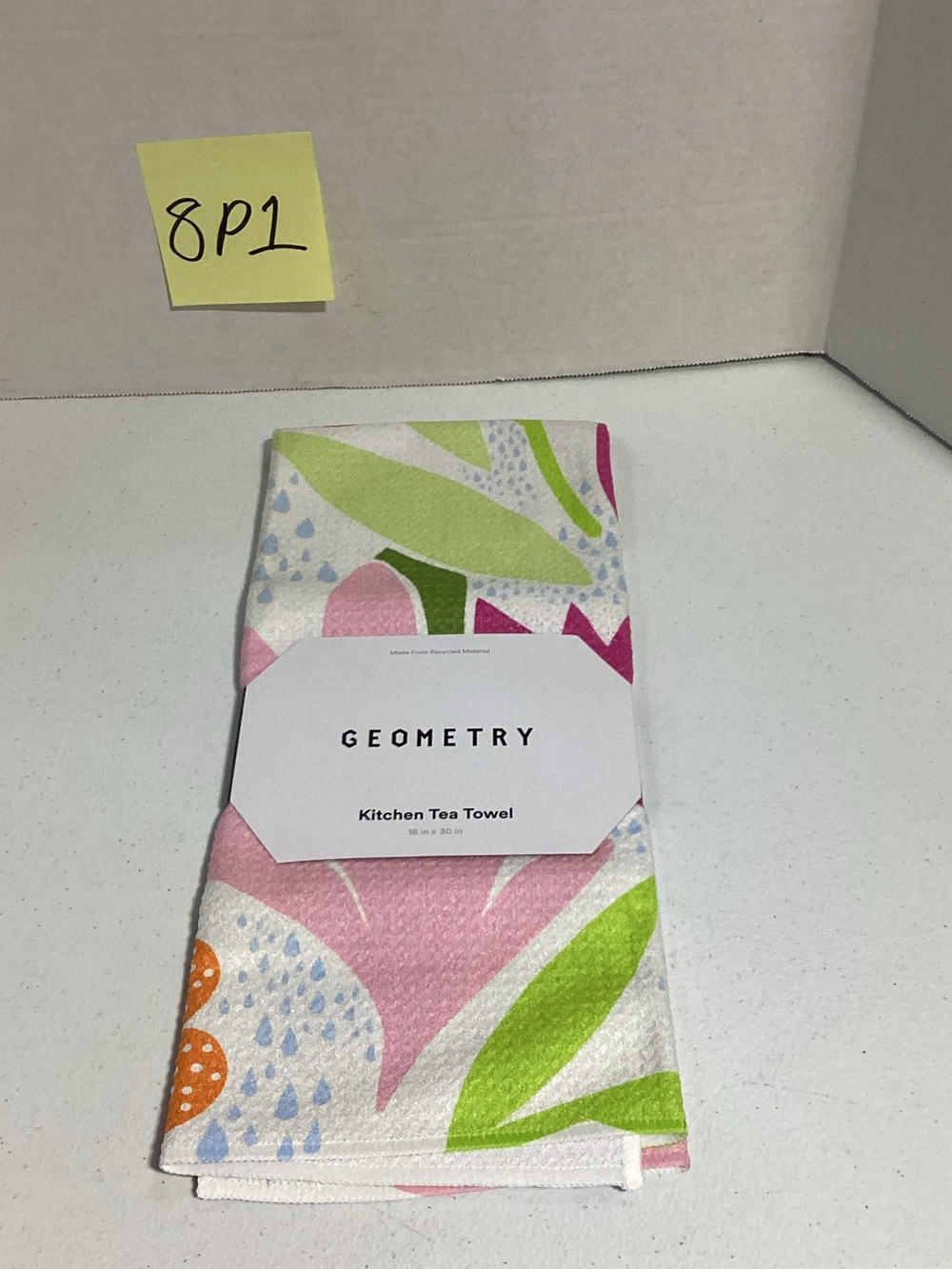 Kitchen Tea Towel - Pink, Green, Orange, Blue